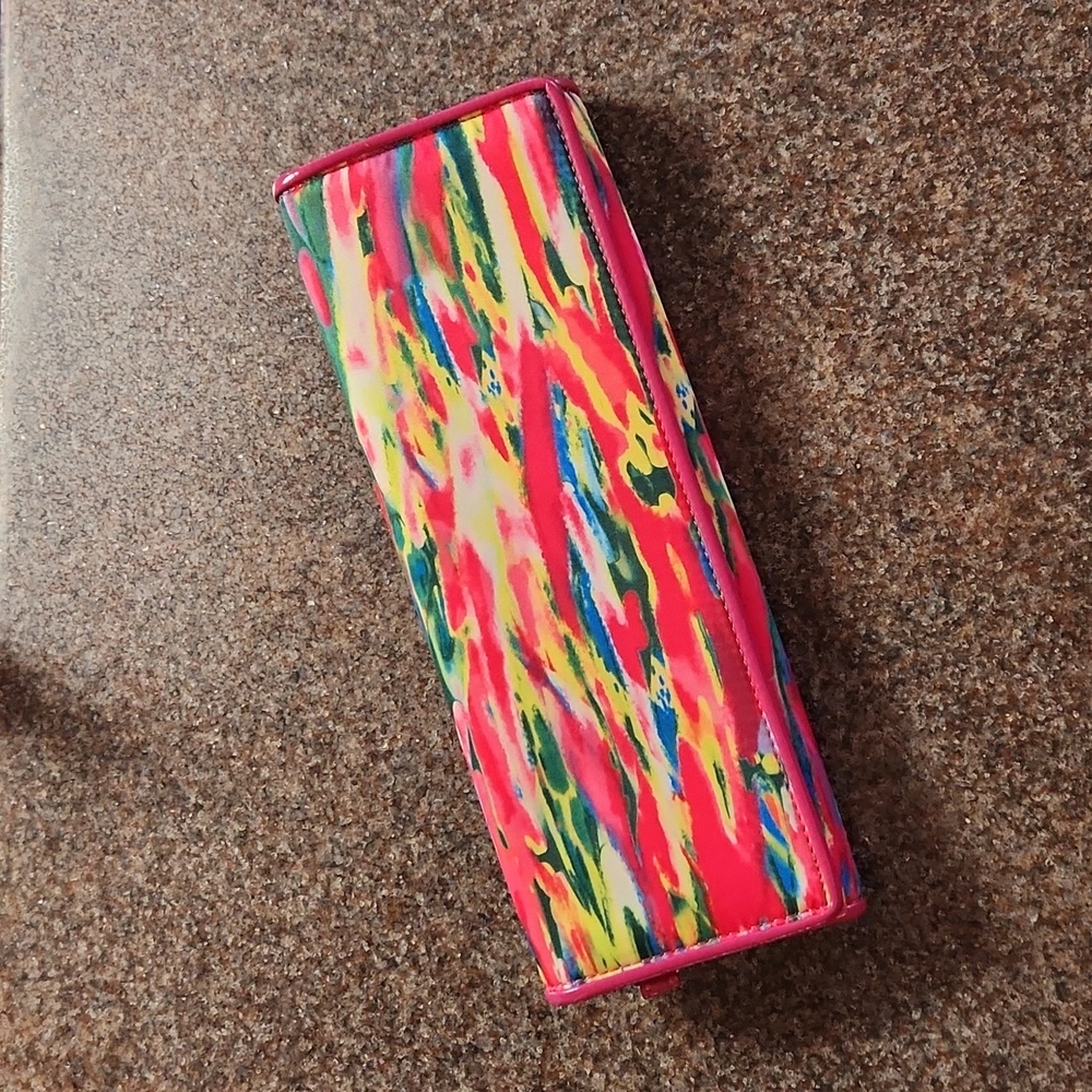 Clutch / Wristlet, 11 x 4in, rainbow pink